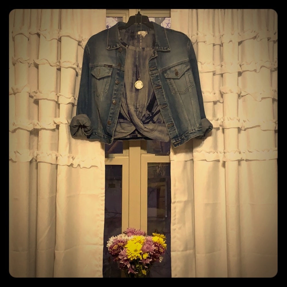 faded blue vintage denim jacket